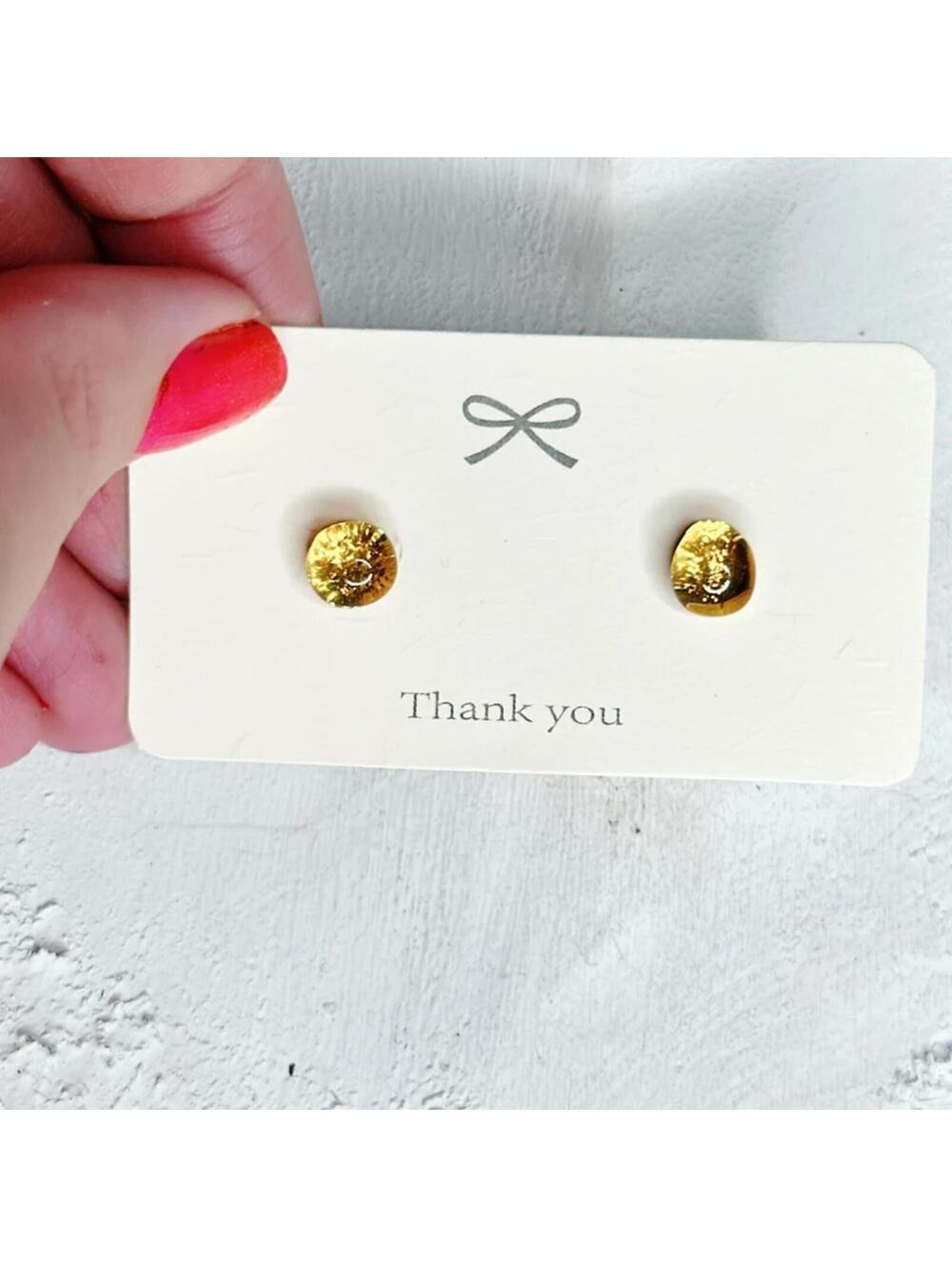 7616u. Golden Art Glass Stud